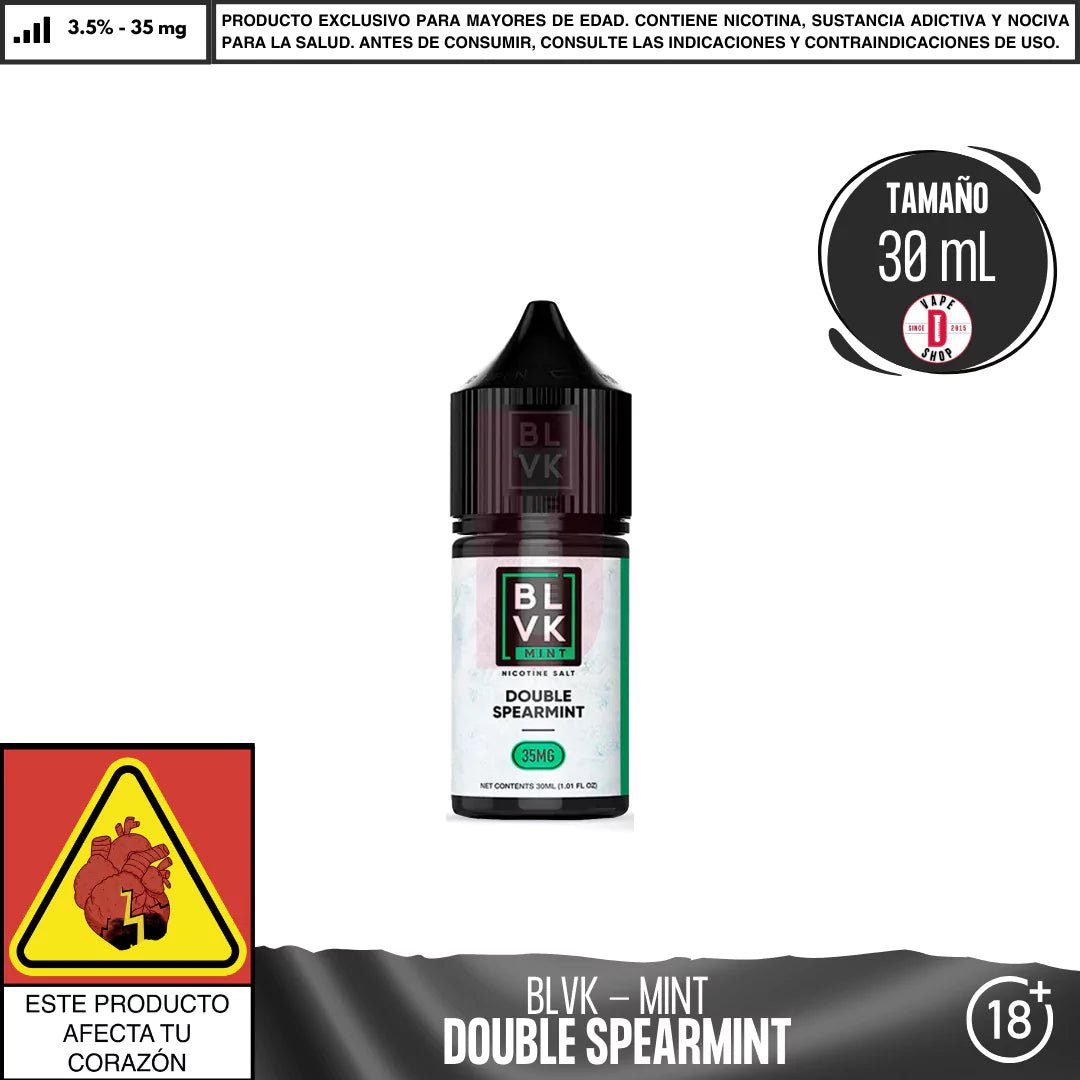 Mint Double Spearmint Salts - Sales de Nicotina - BLVK | SN - BLVK - MIN - DOS - 35