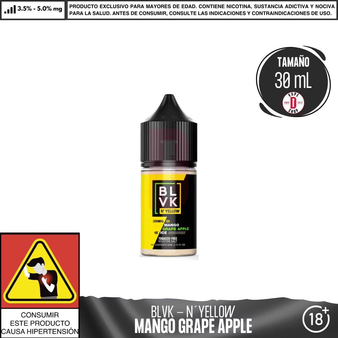 N´Yellow Mango Grape Apple Ice Salts - Sales de Nicotina - BLVK | SN - BLVK - NYE - MGA - 35