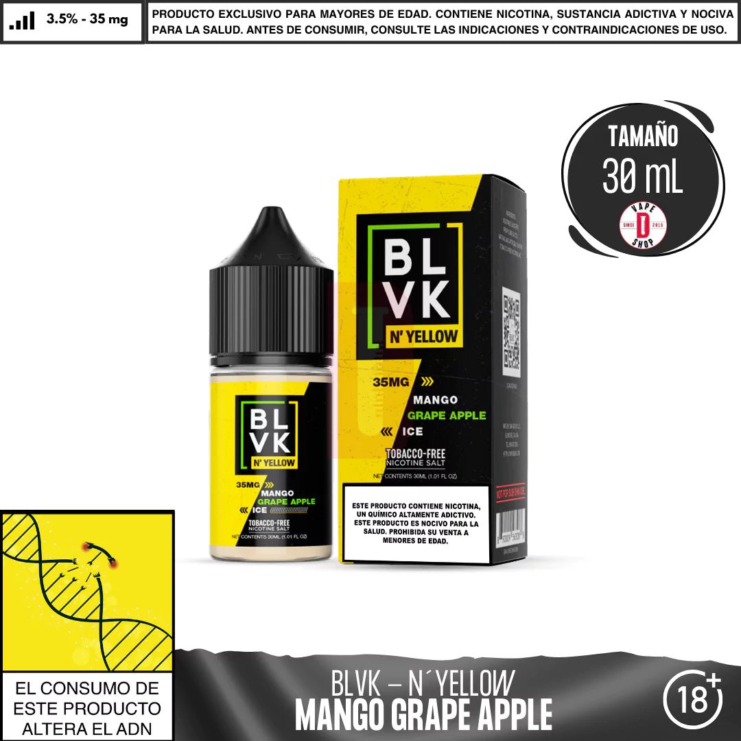 N´Yellow Mango Grape Apple Ice Salts - Sales de Nicotina - BLVK | SN - BLVK - NYE - MGA - 35