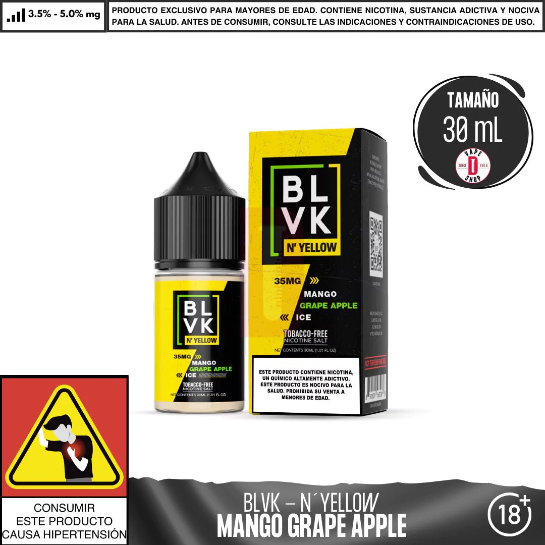 N´Yellow Mango Grape Apple Ice Salts - Sales de Nicotina - BLVK | SN - BLVK - NYE - MGA - 35