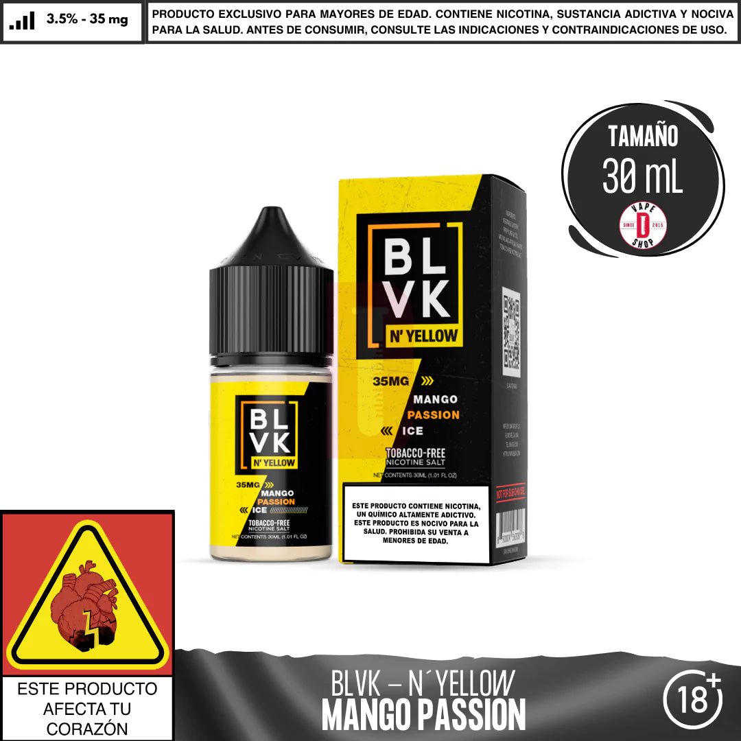 N´Yellow Mango Passion Ice Salts - Sales de Nicotina - BLVK | SN - BLVK - NYE - MPI - 35