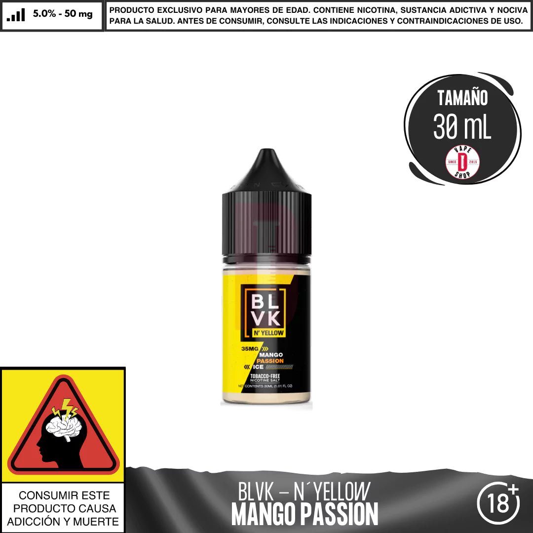 N´Yellow Mango Passion Ice Salts - Sales de Nicotina - BLVK | SN - BLVK - NYE - MPI - 50