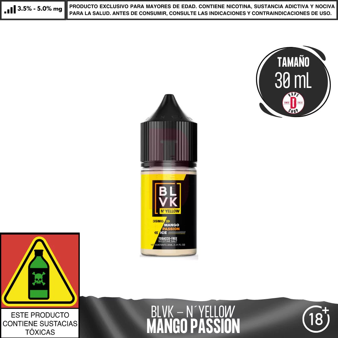 N´Yellow Mango Passion Ice Salts - Sales de Nicotina - BLVK | SN - BLVK - NYE - MPI - 35