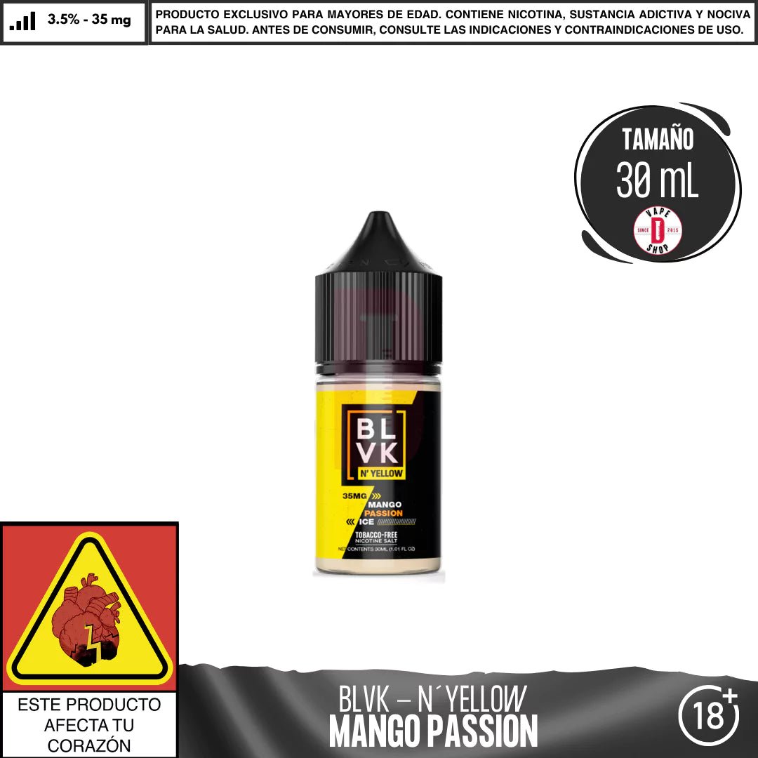 N´Yellow Mango Passion Ice Salts - Sales de Nicotina - BLVK | SN - BLVK - NYE - MPI - 35