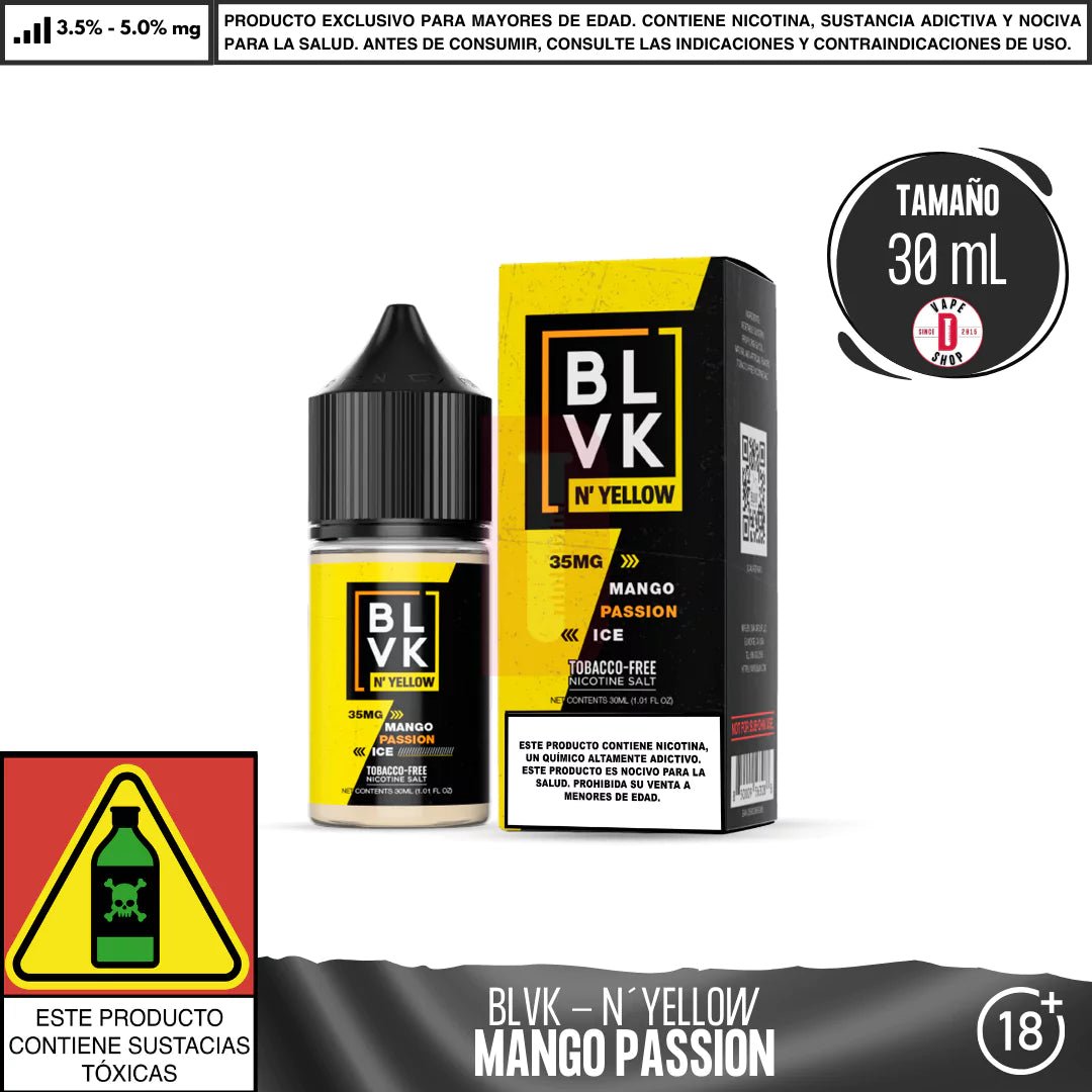N´Yellow Mango Passion Ice Salts - Sales de Nicotina - BLVK | SN - BLVK - NYE - MPI - 35