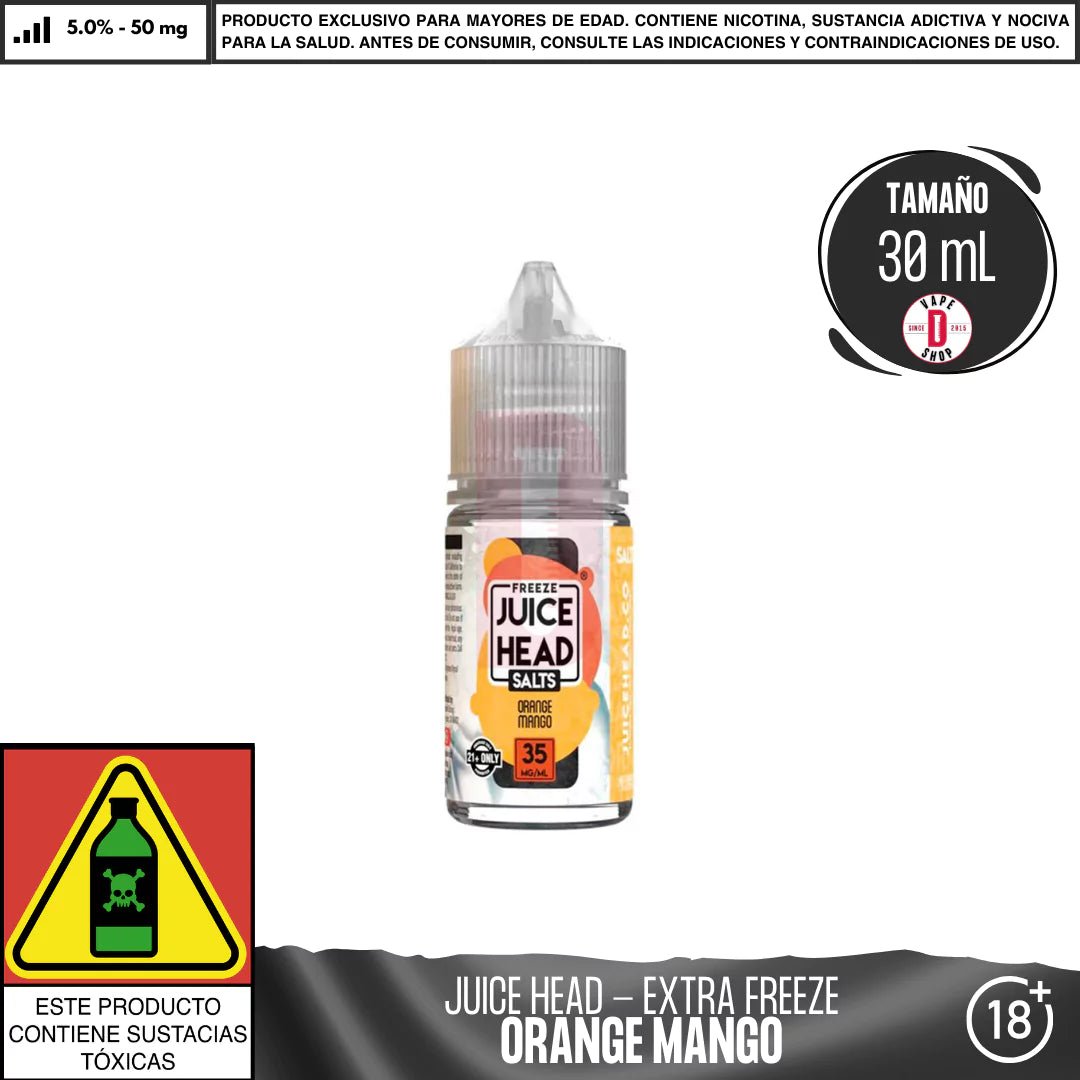 Orange Mango Extra Freeze Salts - Sales de Nicotina - Juice Head | SN - JH - OMF - 01