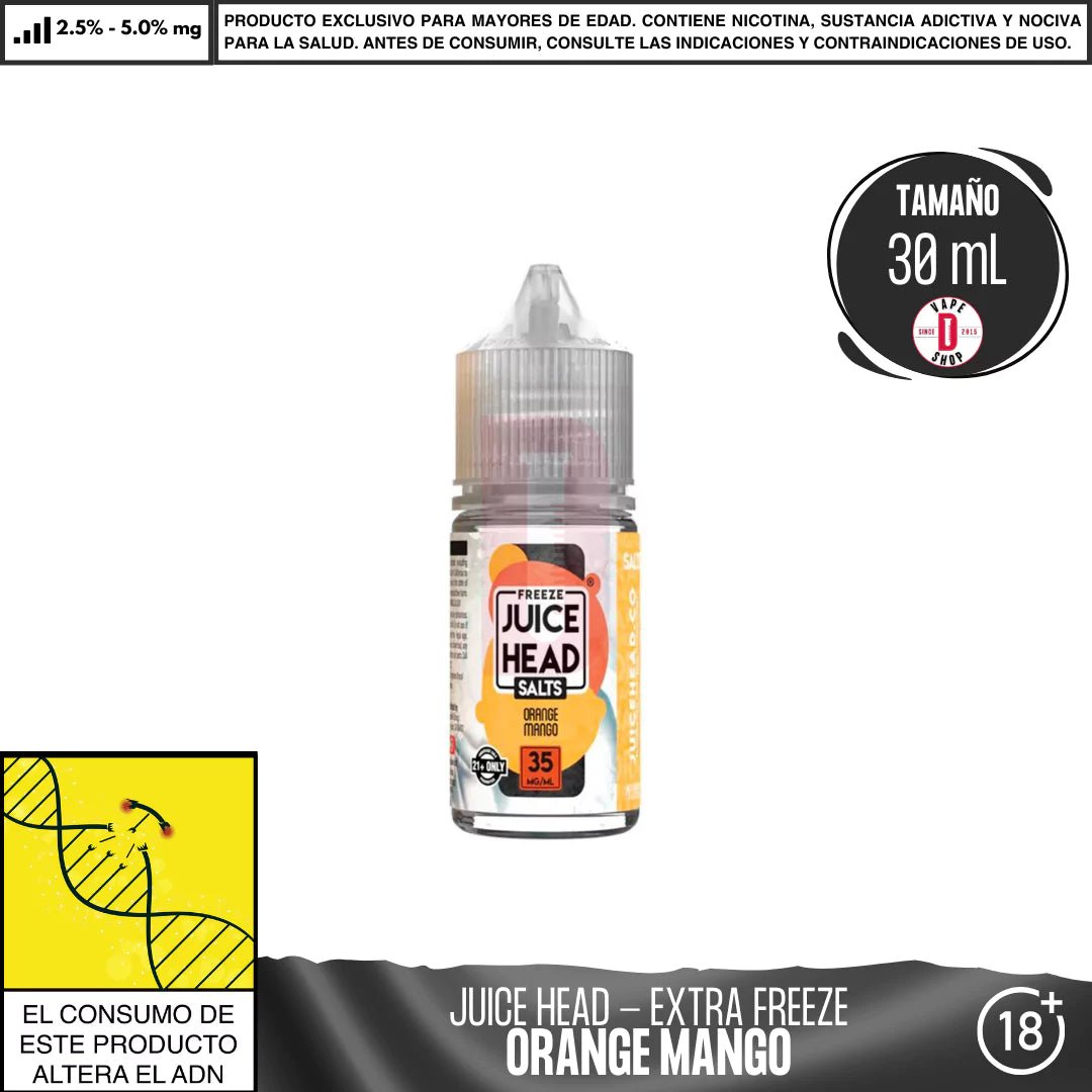 Orange Mango Extra Freeze Salts - Sales de Nicotina - Juice Head | SN - JH - OMF - 00