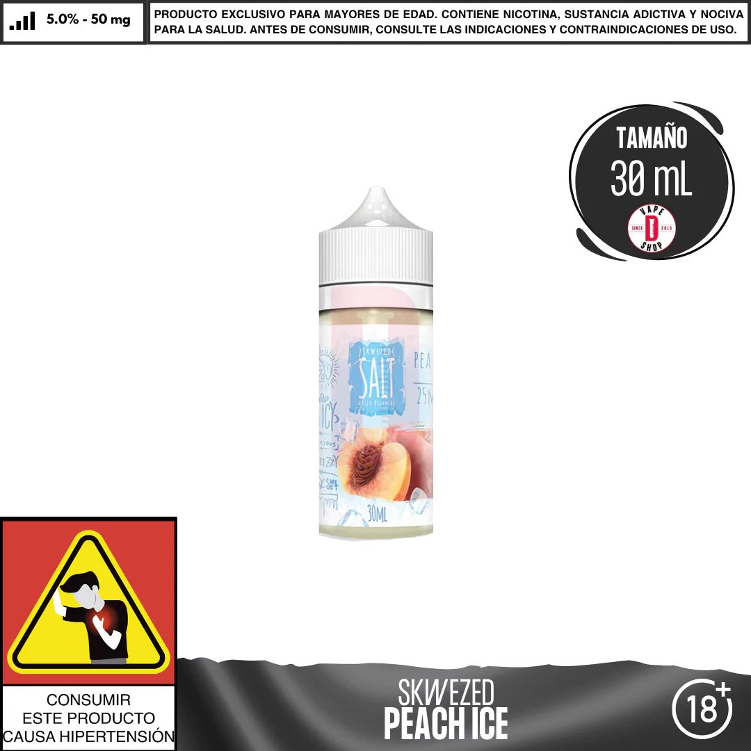 Peach Ice Salts - Sales de Nicotina - Skwezed | SN - SKW - ICE - PEA - 50