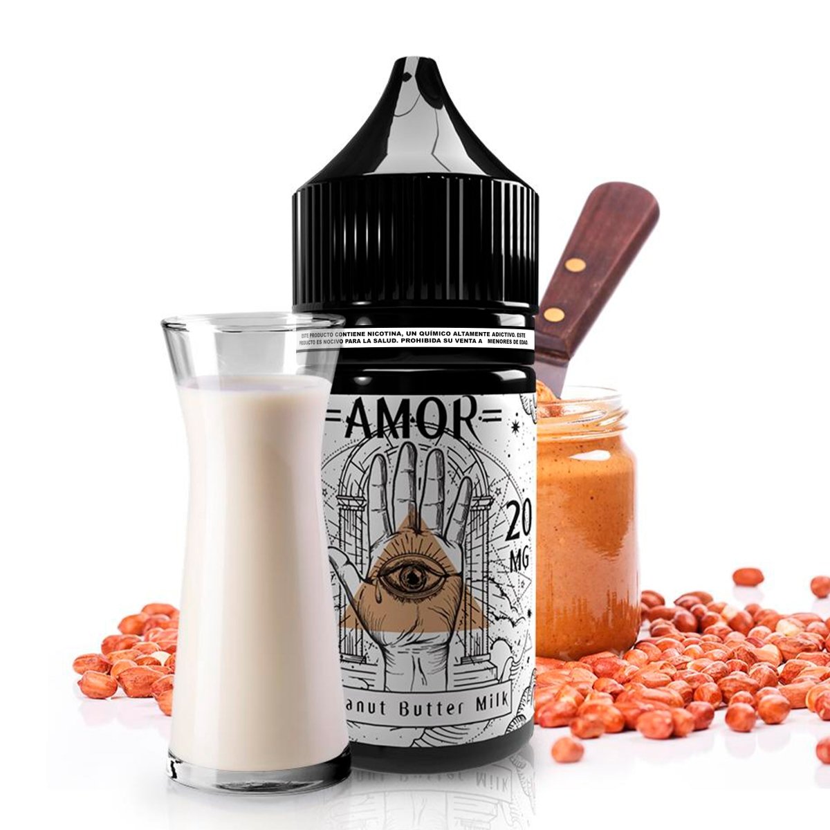 Peanut Butter Milk by Amor Salts - Sales de Nicotina - IDMX | SN - AMR - PB - 20