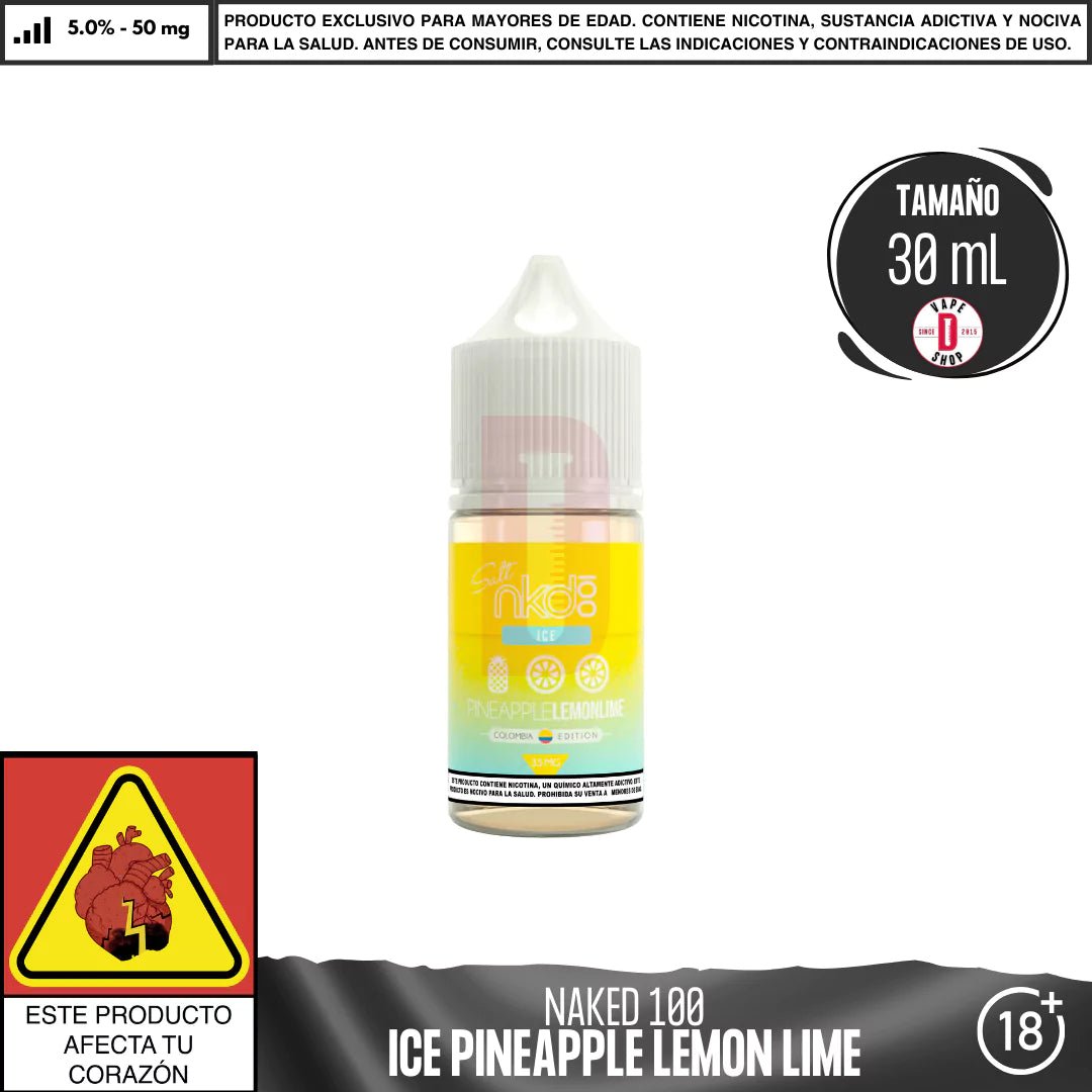 Pineapple Lemon Lime Salts - Sales de Nicotina - Naked 100 | SN - NA1 - PILI - 35