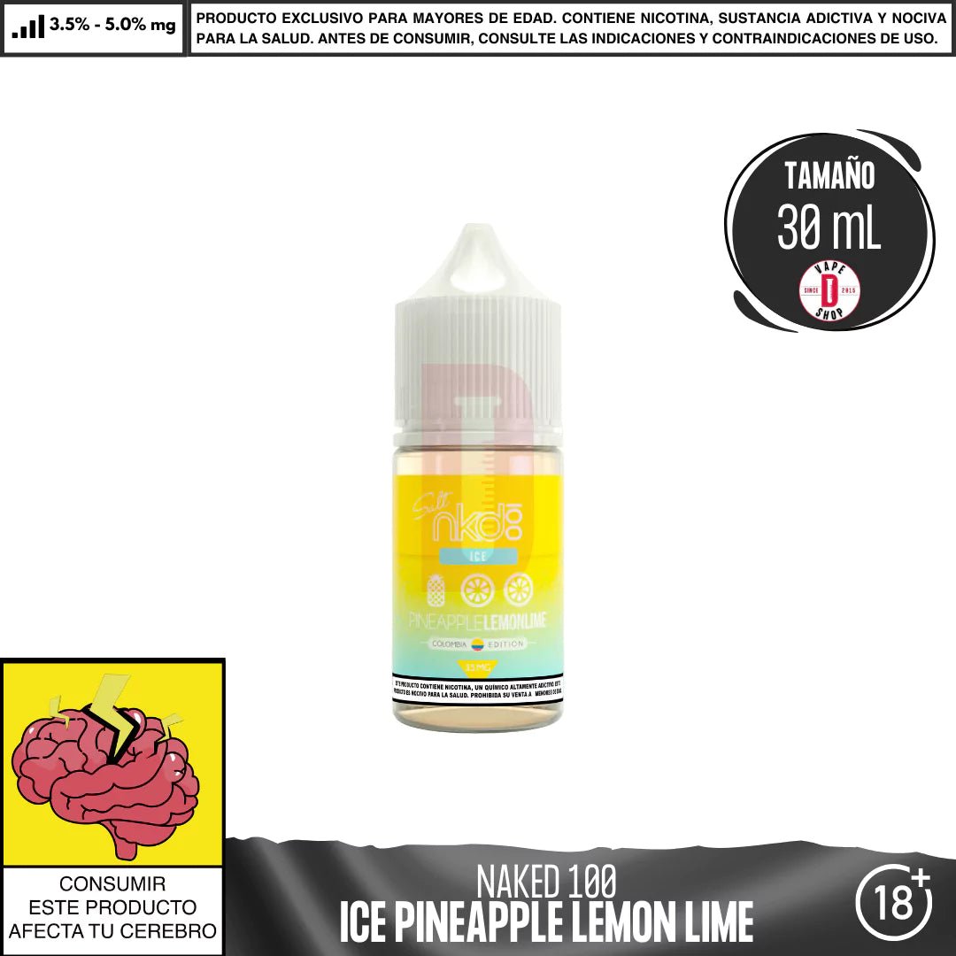 Pineapple Lemon Lime Salts - Sales de Nicotina - Naked 100 | SN - NA1 - PILI - 50