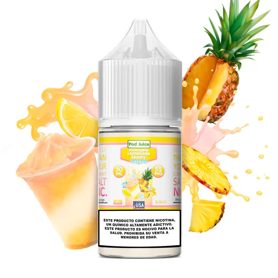 Pineapple Lemonade Slushy Freeze Salts - Sales de Nicotina - Pod Juice | SN - PJ - PLSF - 35