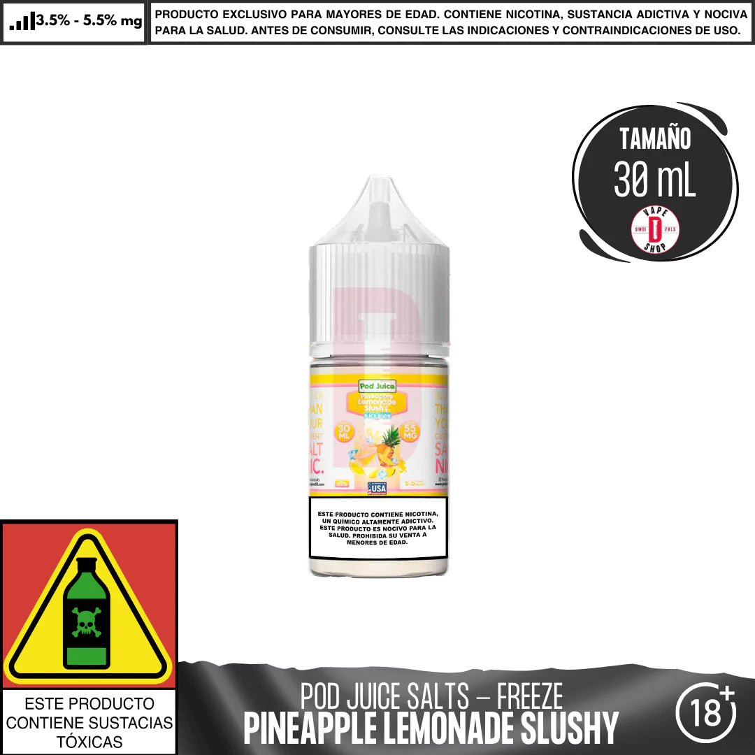 Pineapple Lemonade Slushy Freeze Salts - Sales de Nicotina - Pod Juice | SN - PJ - PLSF - 35