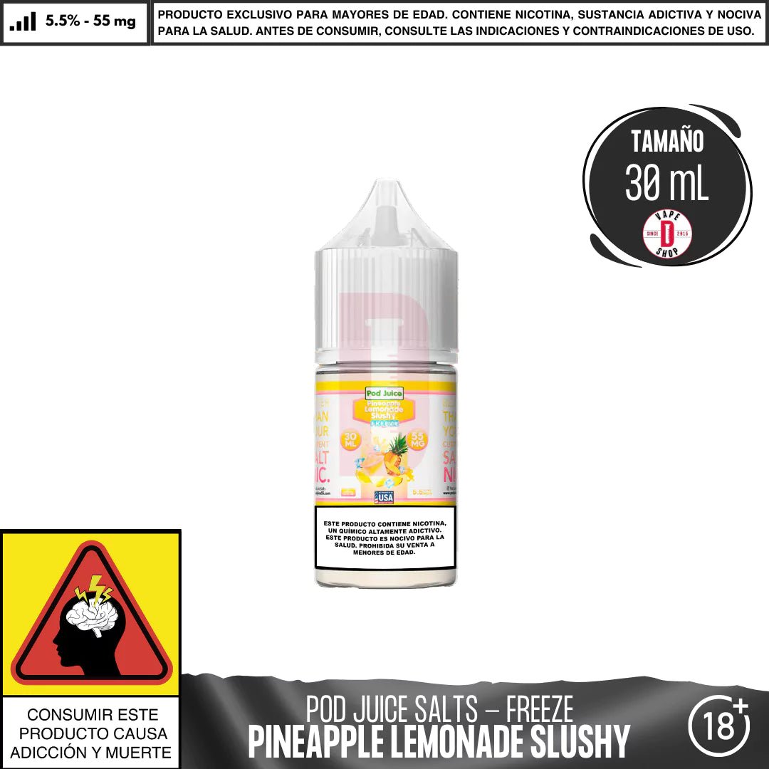 Pineapple Lemonade Slushy Freeze Salts - Sales de Nicotina - Pod Juice | SN - PJ - PLSF - 55