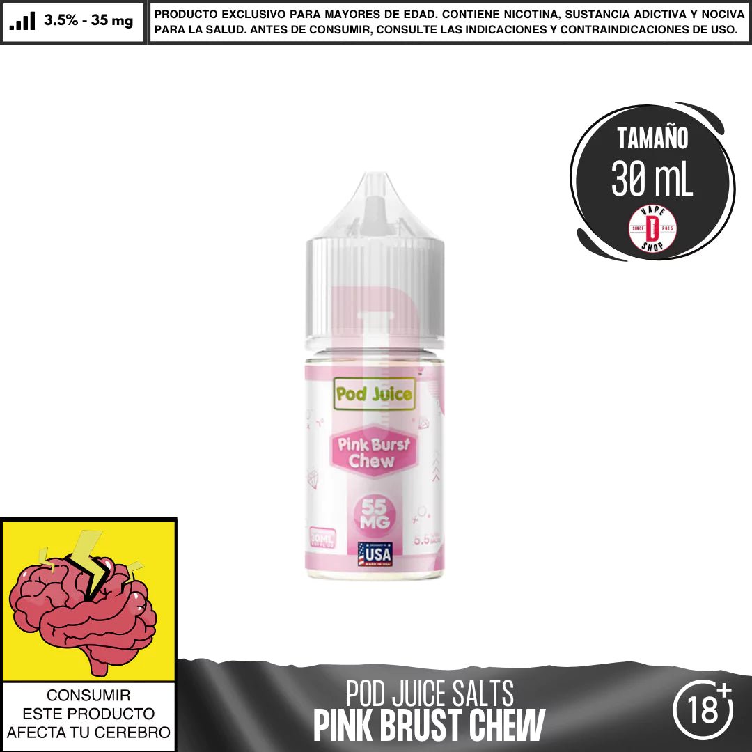 Pink Burst Chew Salts - Sales de Nicotina - Pod Juice | SN - PJ - PBC - 35