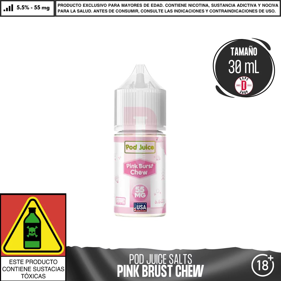 Pink Burst Chew Salts - Sales de Nicotina - Pod Juice | SN - PJ - PBC - 55