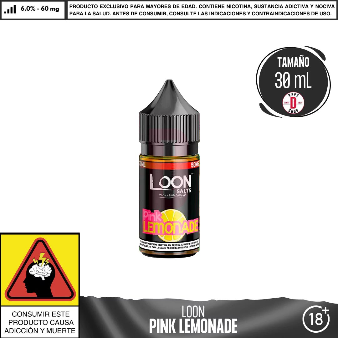 Pink Lemonade Salts - Sales de Nicotina - Loon | SN - LO - PIL - 60