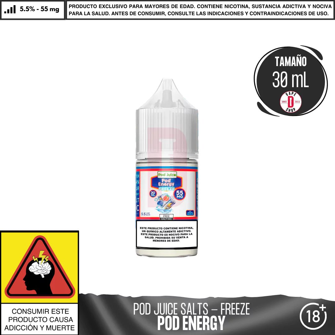 Pod Energy Freeze Salts - Sales de Nicotina - Pod Juice | SN - PJ - PEF - 35