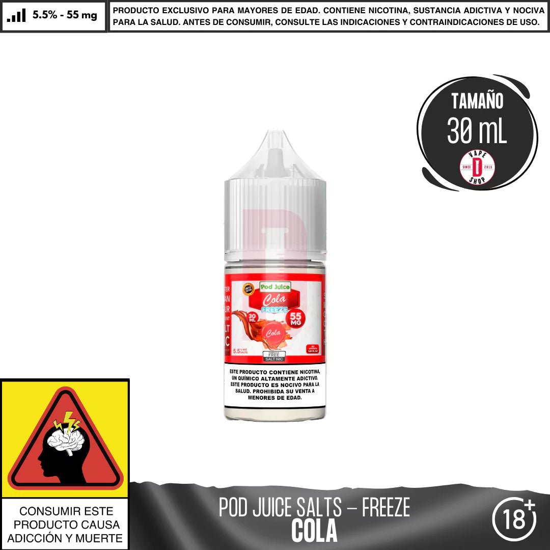 Pod Juice - Cola Freeze Salts - Sales de Nicotina - Pod Juice | SN - PJ - COF - 55