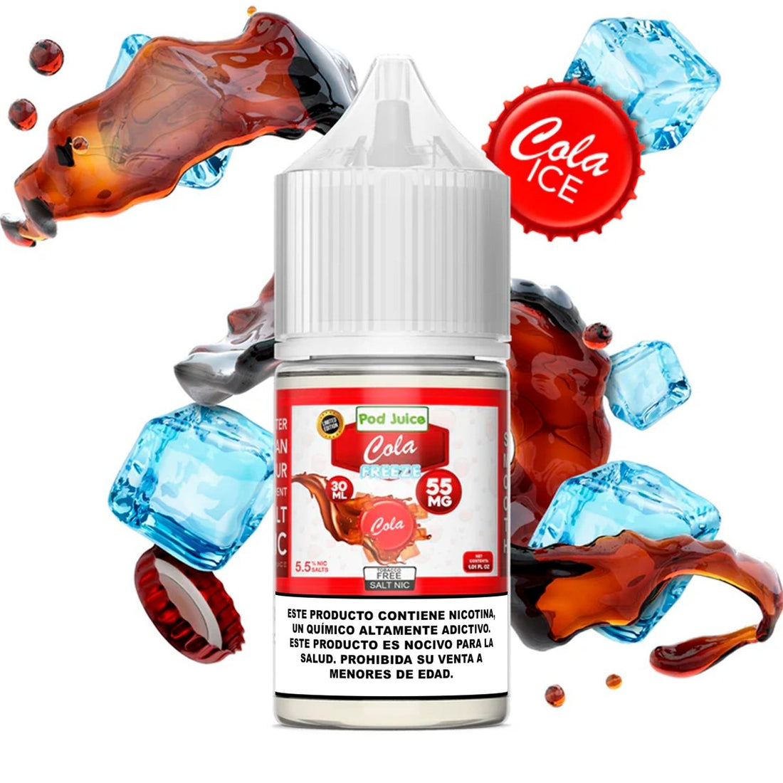 Pod Juice - Cola Freeze Salts - Sales de Nicotina - Pod Juice | SN - PJ - COF - 35