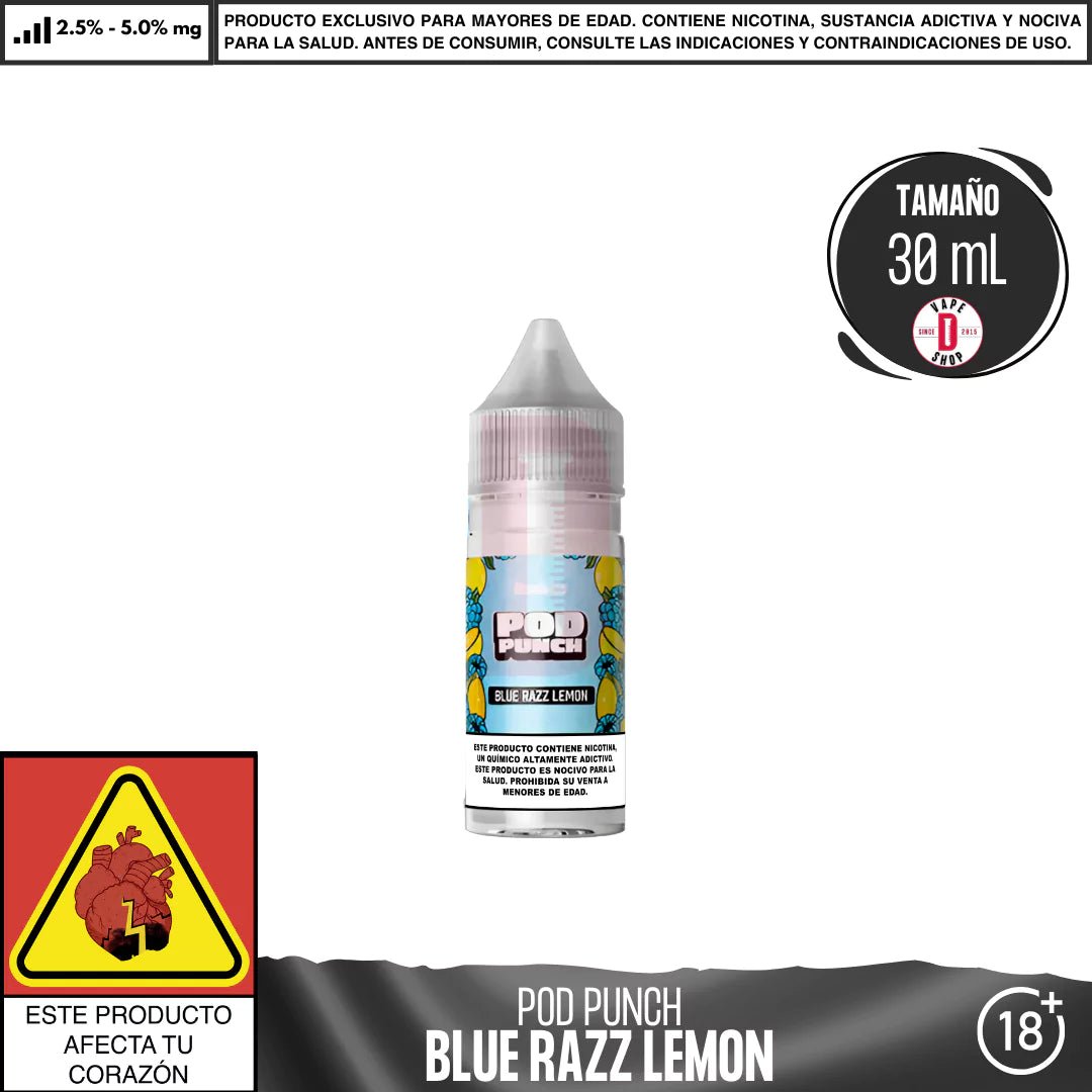 Pod Punch Blue Razz Lemon Salts - Sales de Nicotina - Vapetasia | SN - VSIA - POP - BRL - 25