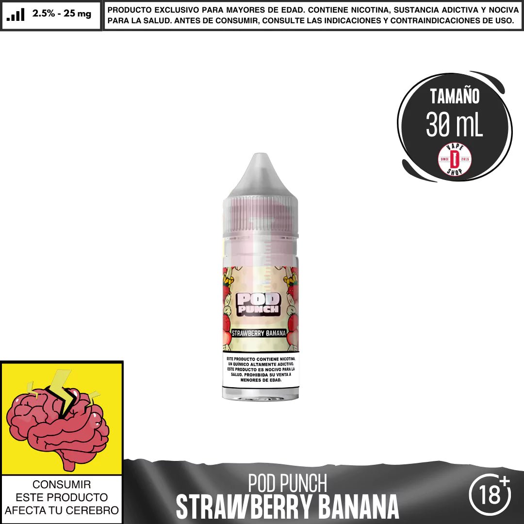 Pod Punch Strawberry Banana Salts - Sales de Nicotina - Vapetasia | SN - VSIA - POP - STB - 25