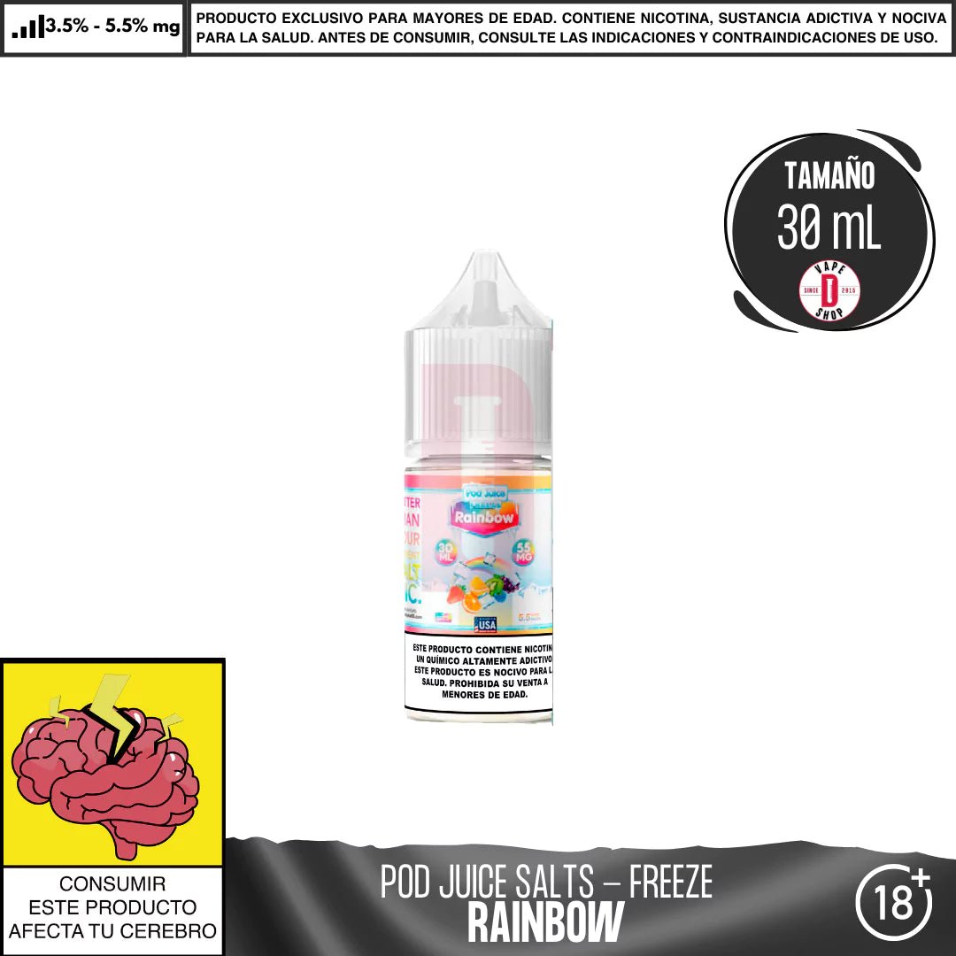 Rainbow Freeze Salts - Sales de Nicotina - Pod Juice | SN - PJ - RFS - 35