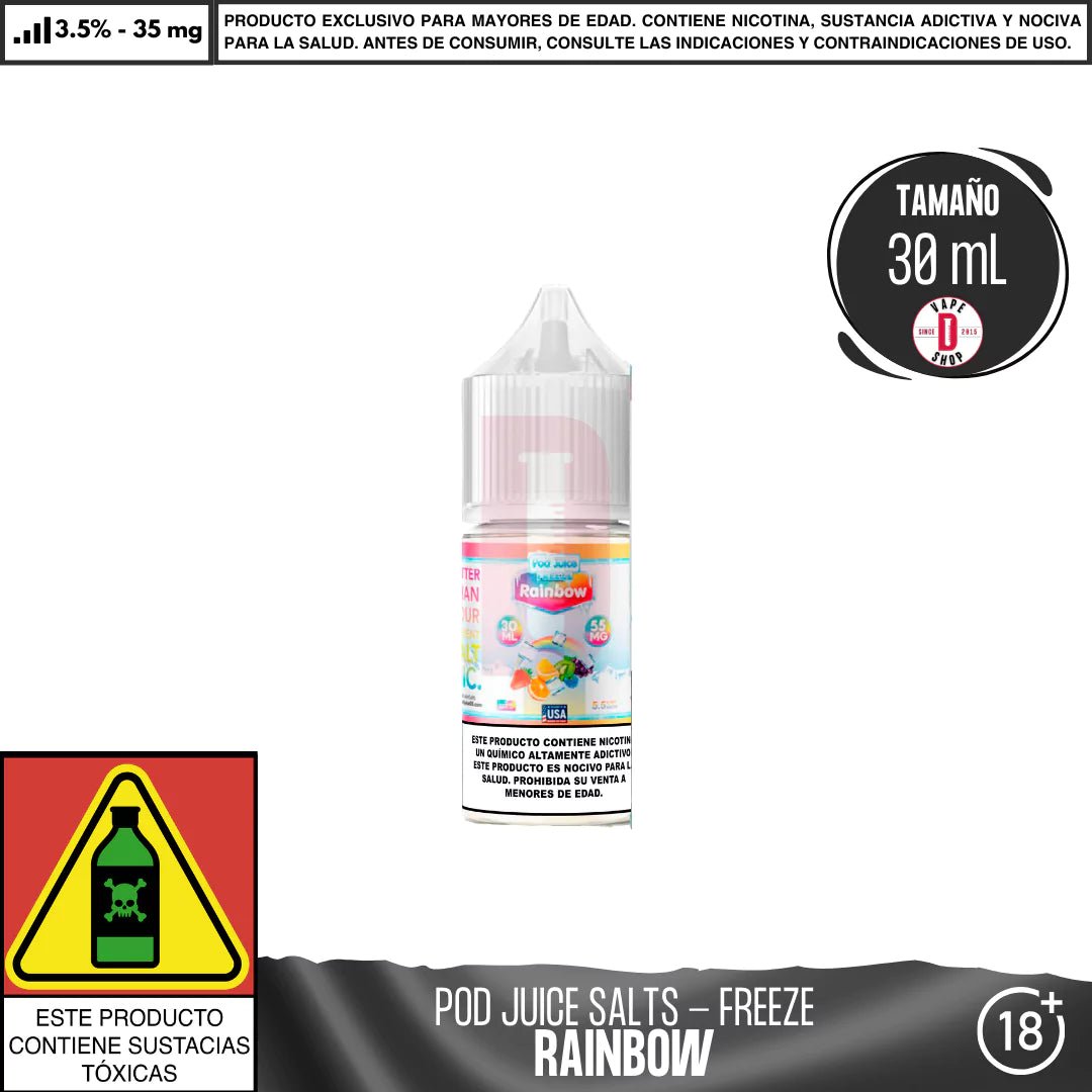 Rainbow Freeze Salts - Sales de Nicotina - Pod Juice | SN - PJ - RFS - 35