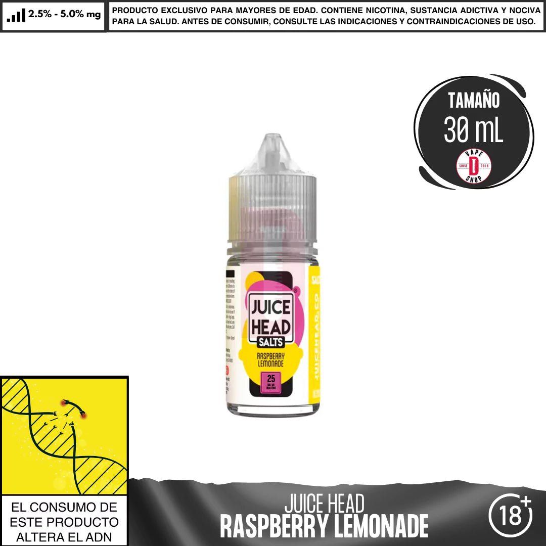 Raspberry Lemonade Salts - Sales de Nicotina - Juice Head | SN - JH - RL - 00