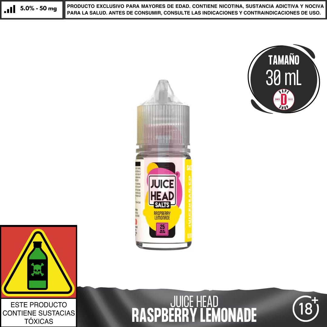 Raspberry Lemonade Salts - Sales de Nicotina - Juice Head | SN - JH - RL - 01