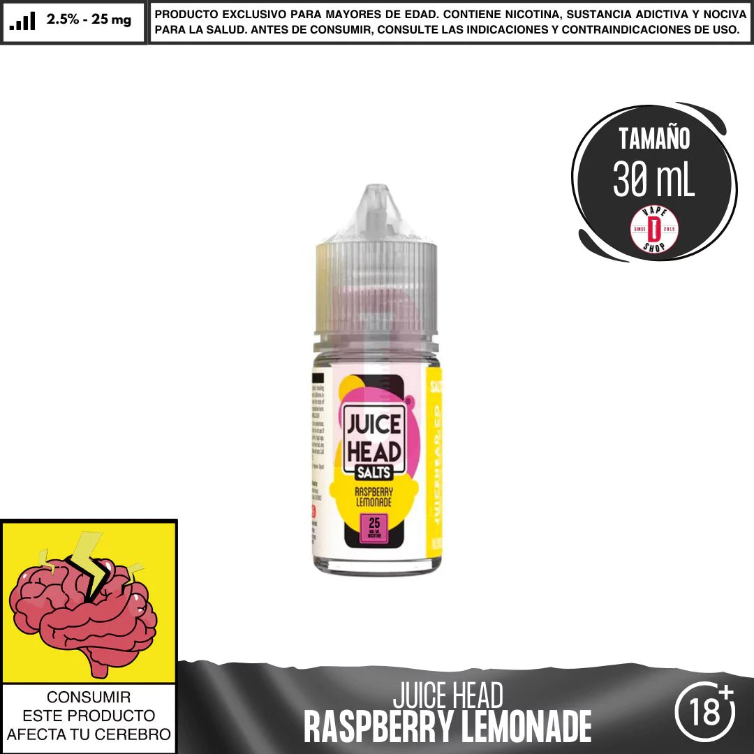 Raspberry Lemonade Salts - Sales de Nicotina - Juice Head | SN - JH - RL - 00