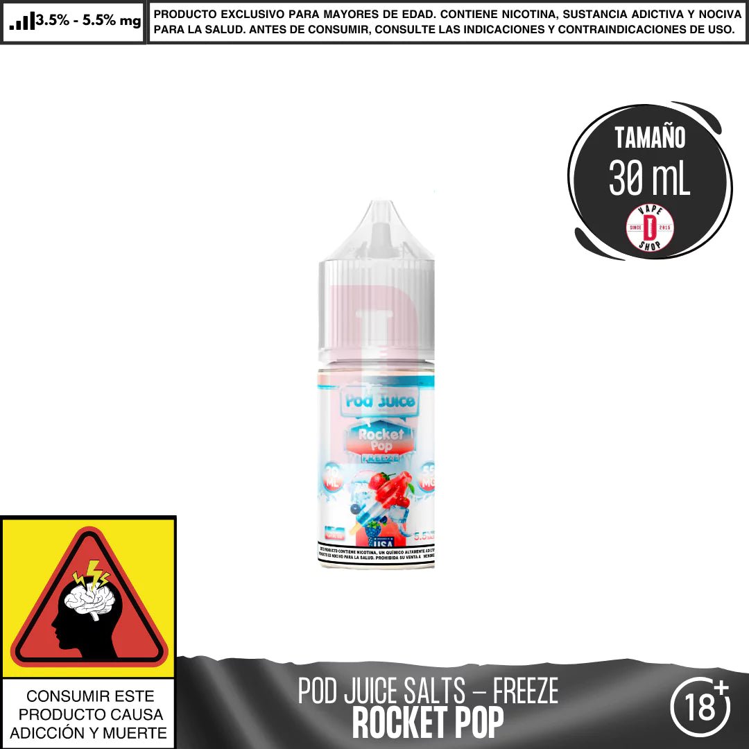 Rocket Pop Freeze Salts - Sales de Nicotina - Pod Juice | SN - PJ - RPF - 35