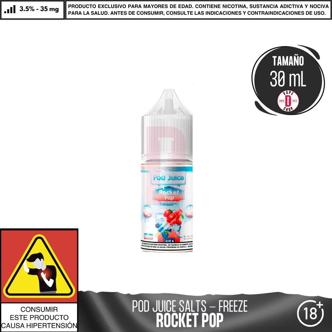 Rocket Pop Freeze Salts - Sales de Nicotina - Pod Juice | SN - PJ - RPF - 35