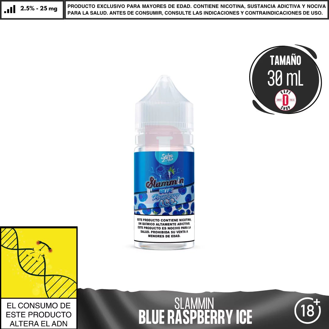 Slammin - Blue Raspberry Ice Salts - Sales de Nicotina - Slammin | SN - SLM - BRI