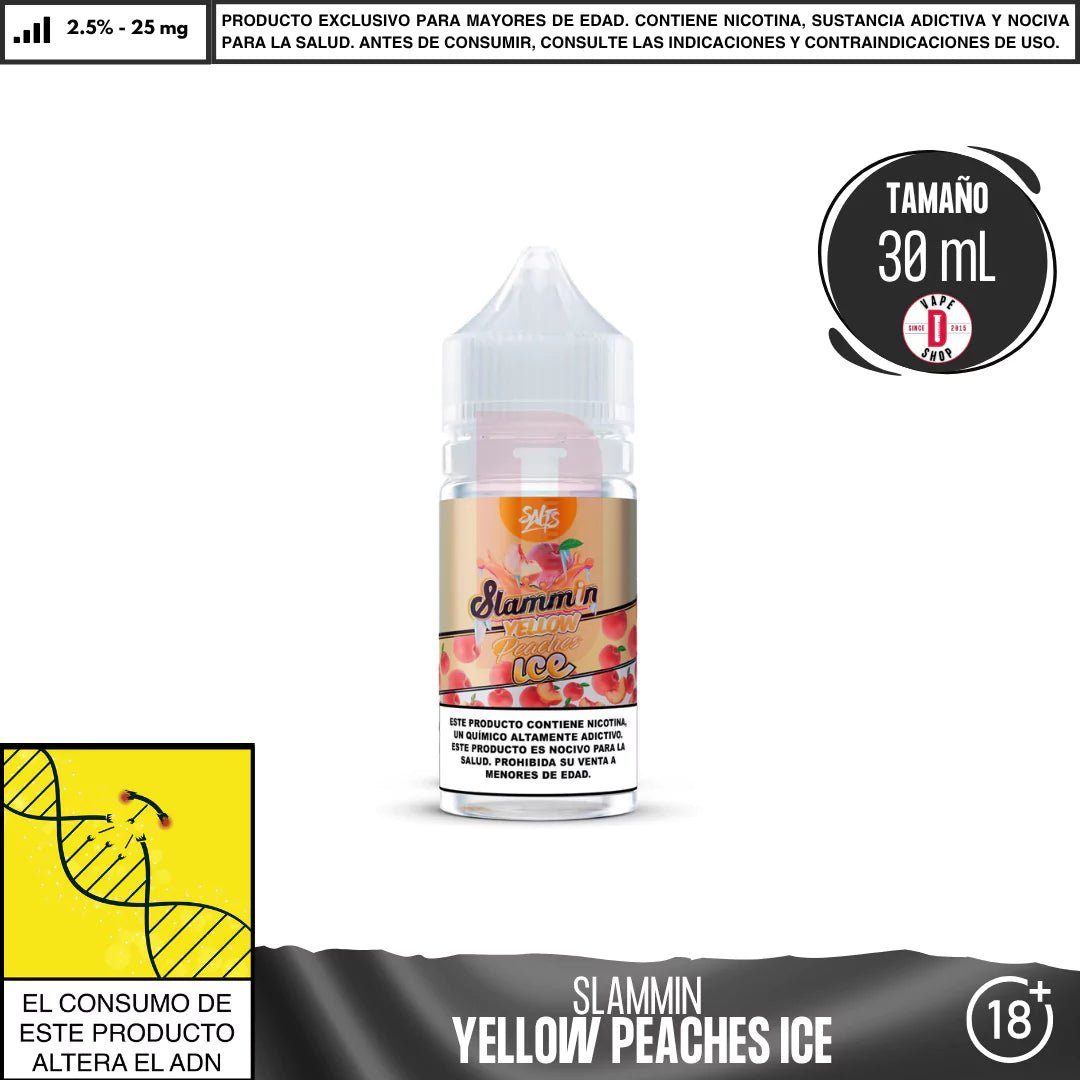 Slammin - Yellow Peaches Ice Salts - Sales de Nicotina - Slammin | SN - SLM - YPI