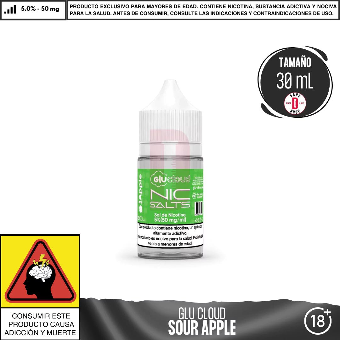 Sour Apple Salts - Sales de Nicotina - Glu Cloud | SN - GLUC - SOA - 50