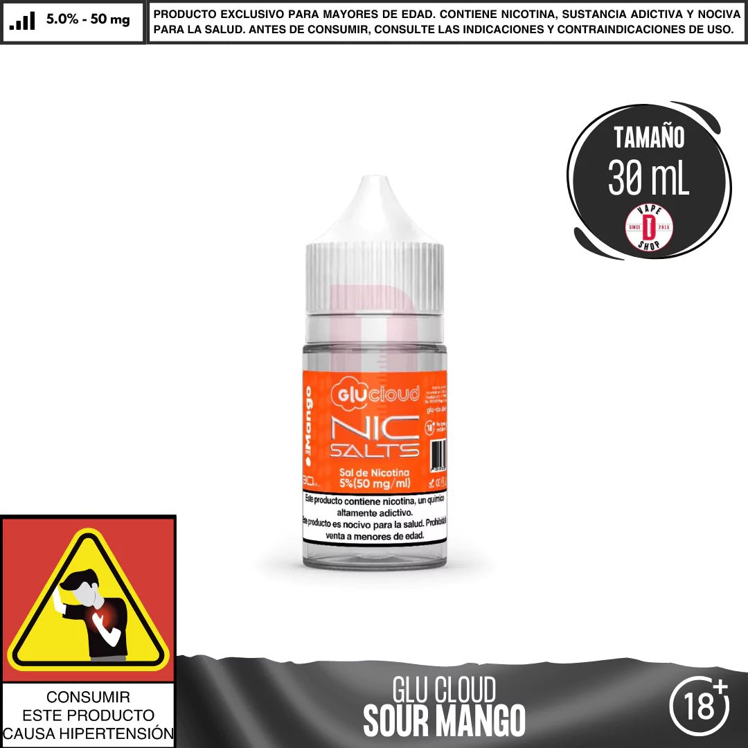 Sour Mango Salts - Sales de Nicotina - Glu Cloud | SN - GLUC - SOM - 50