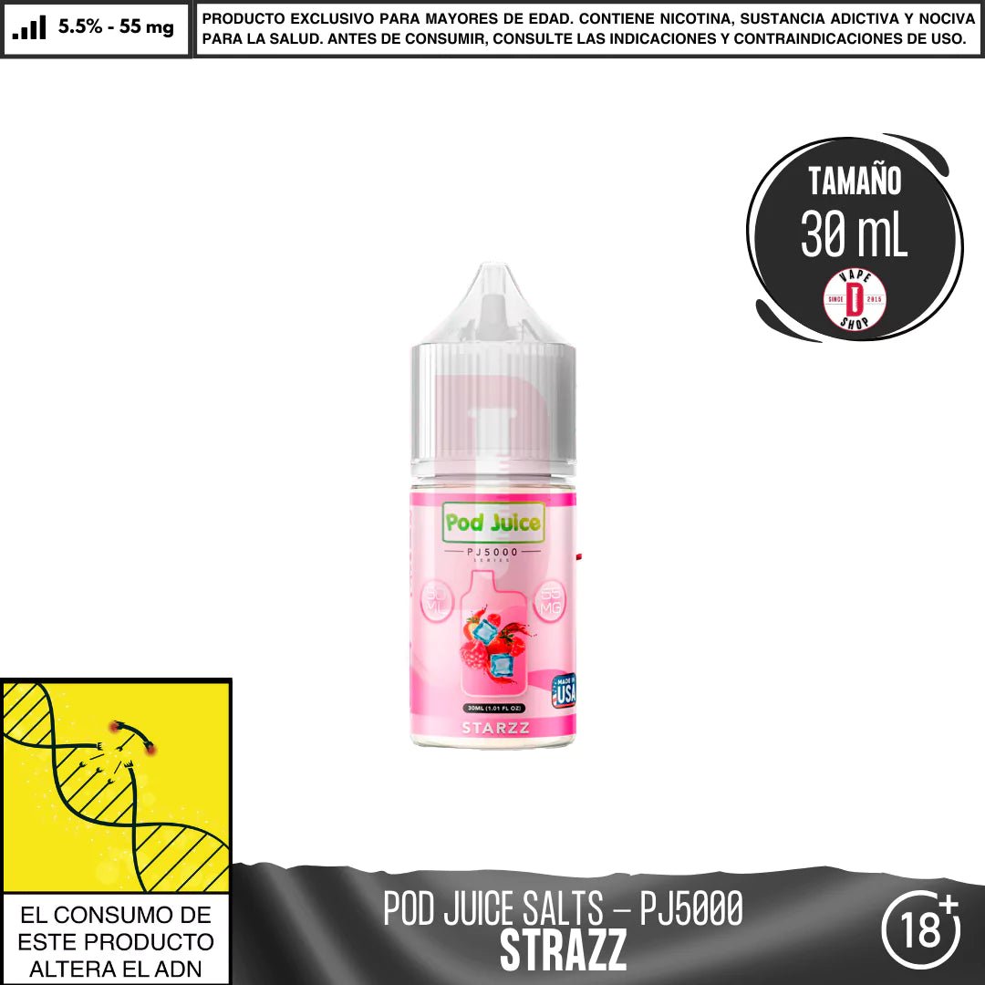 Starzz Salts - Sales de Nicotina - Pod Juice | SN - PJ - PJ5 - STZ - 55