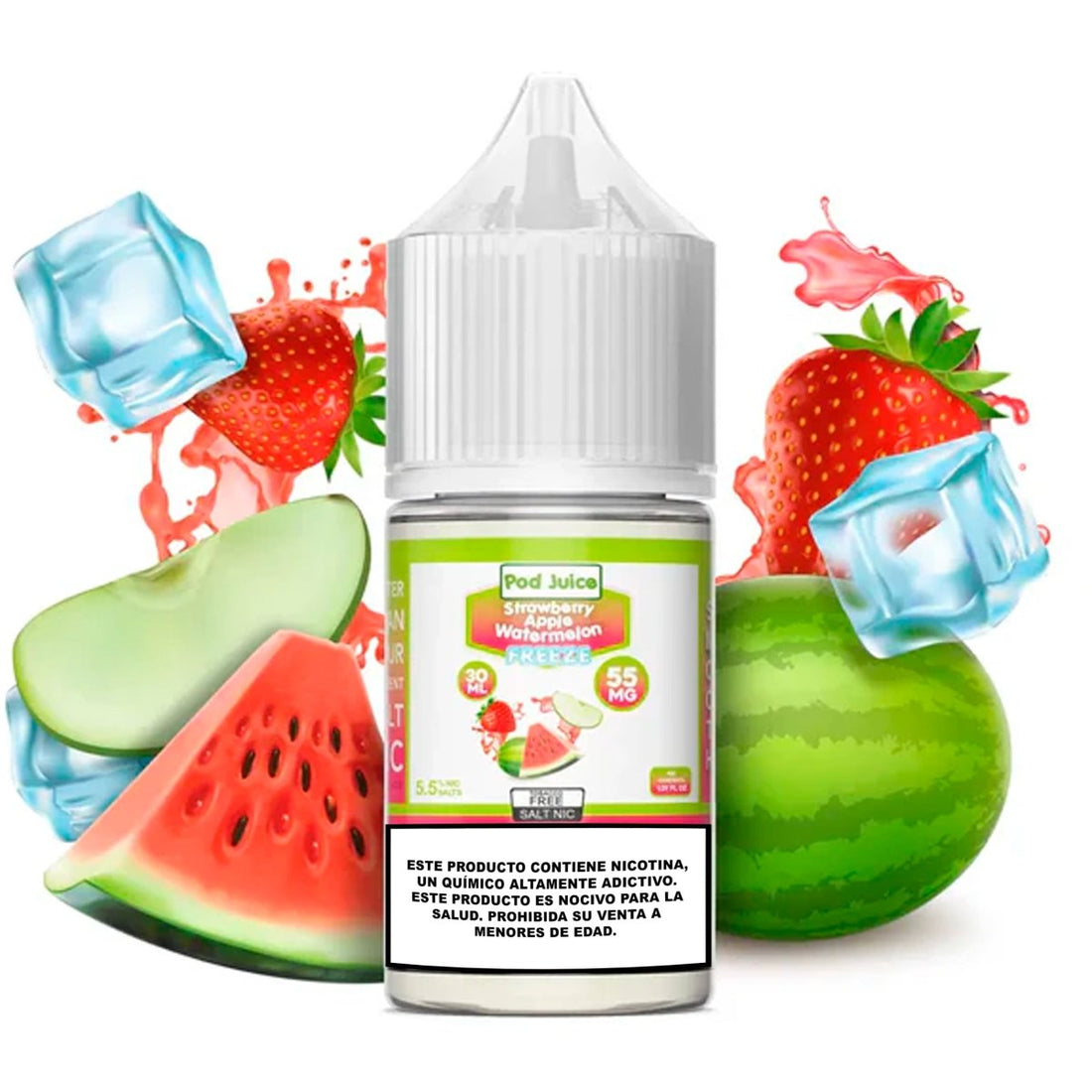 Strawberry Apple Watermelon Freeze Salts - Sales de Nicotina - Pod Juice | SN - PJ - SAWF - 35