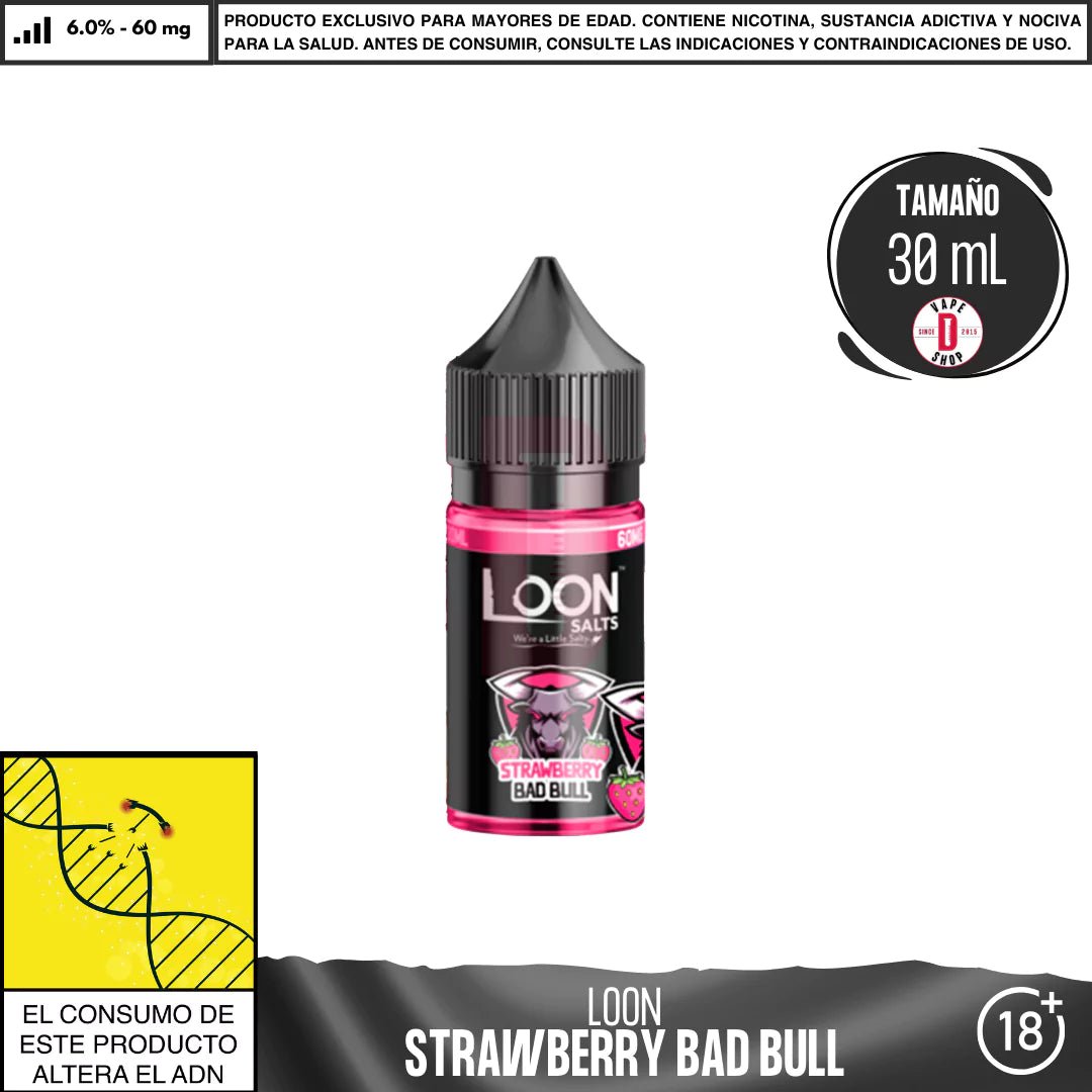 Strawberry Bad Bull Salts - Sales de Nicotina - Loon | SN - LO - SBB