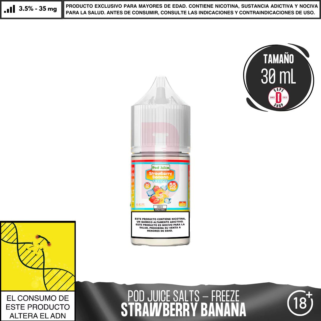 Strawberry Banana Freeze Salts - Sales de Nicotina - Pod Juice | SN - PJ - SBF - 35