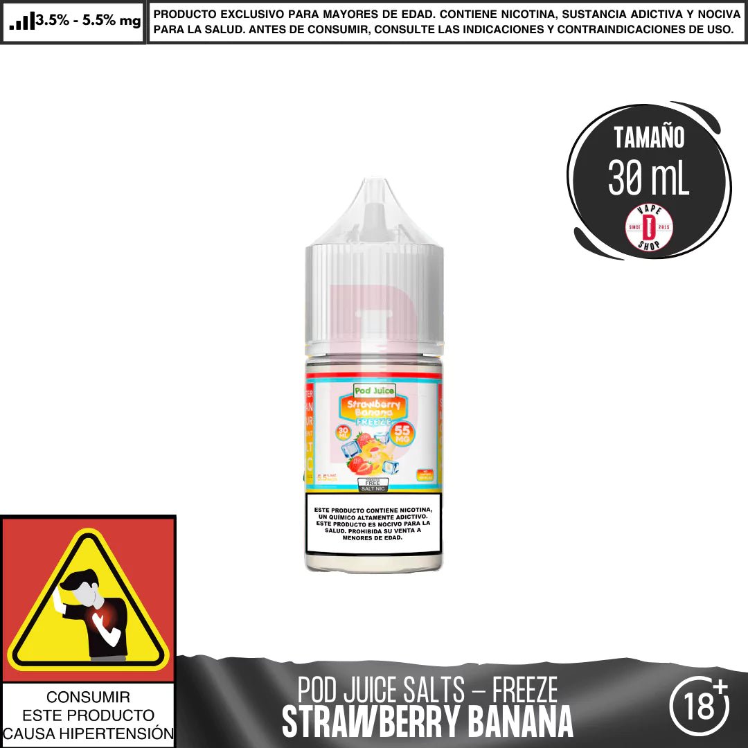 Strawberry Banana Freeze Salts - Sales de Nicotina - Pod Juice | SN - PJ - SBF - 35