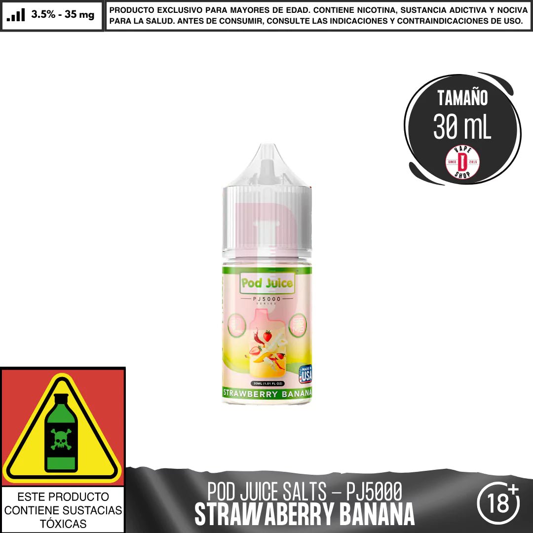 Strawberry Banana Salts - Sales de Nicotina - Pod Juice | SN - PJ - PJ5 - SBB - 35