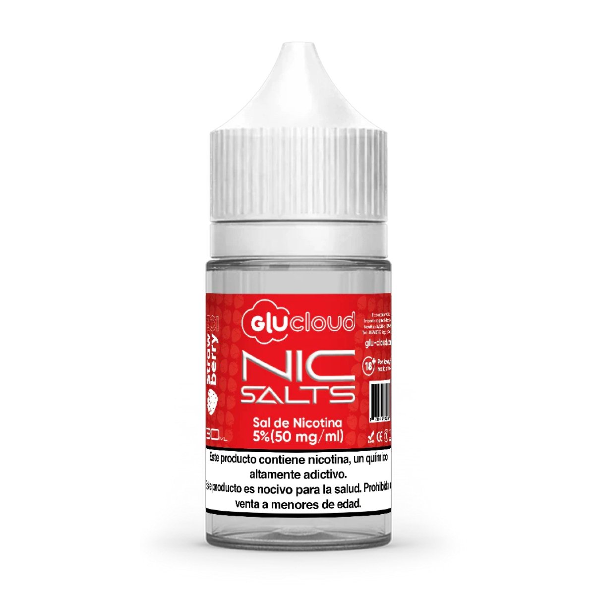 Strawberry Ice Salts - Sales de Nicotina - Glu Cloud | SN - GLUC - STI - 50