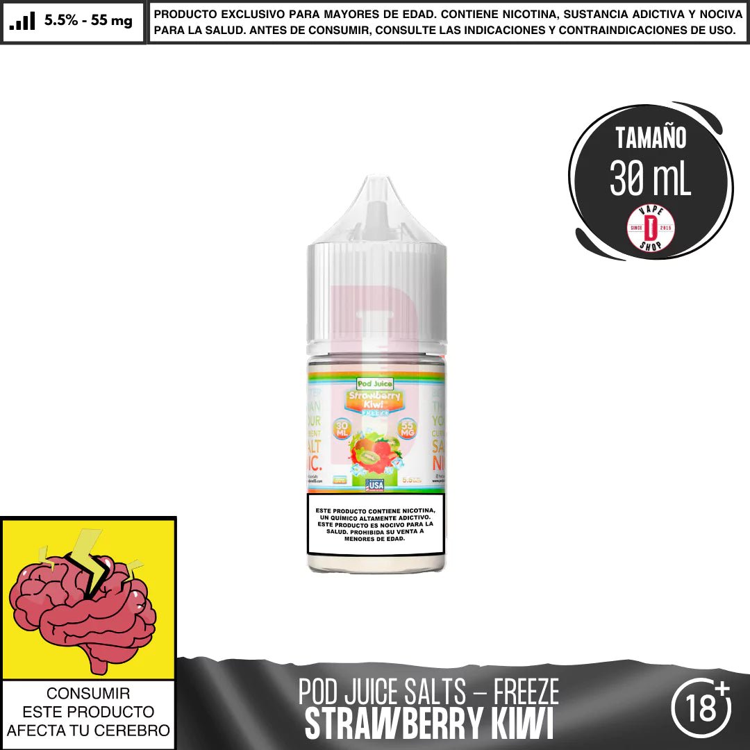 Strawberry Kiwi Freeze Salts - Sales de Nicotina - Pod Juice | SN - PJ - SKF - 55