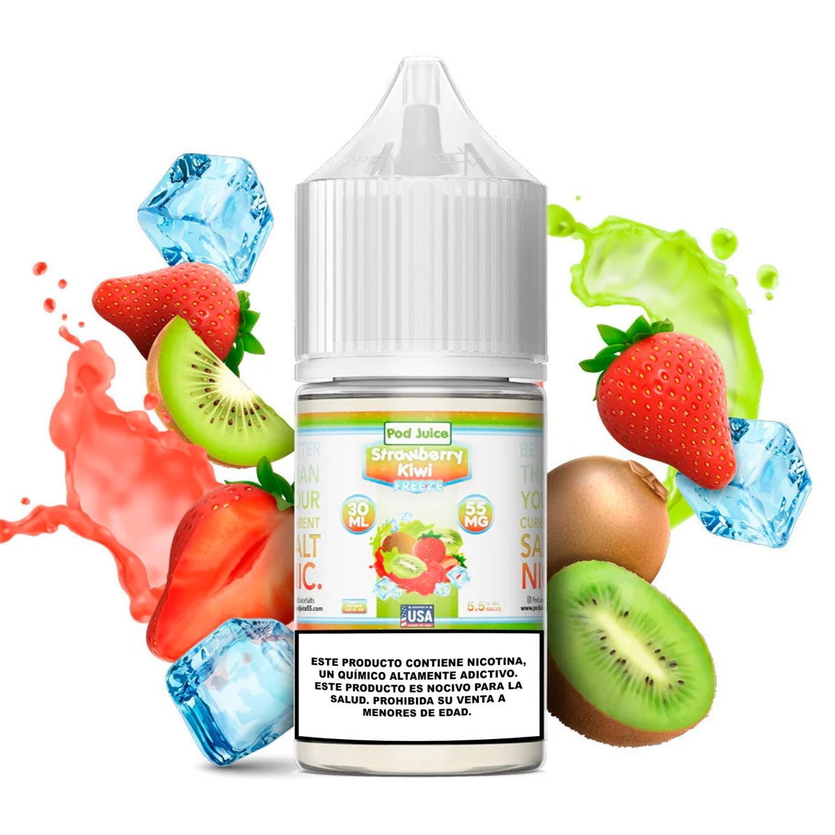 Strawberry Kiwi Freeze Salts - Sales de Nicotina - Pod Juice | SN - PJ - SKF - 35