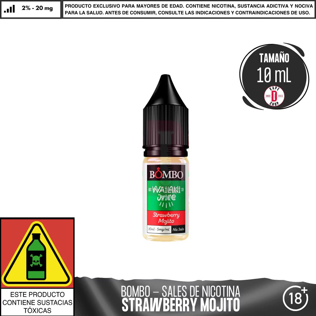 Strawberry Mojito Salts - Sales de Nicotina - Bombo | SN - BOM - 10 - WAI - STM - 20
