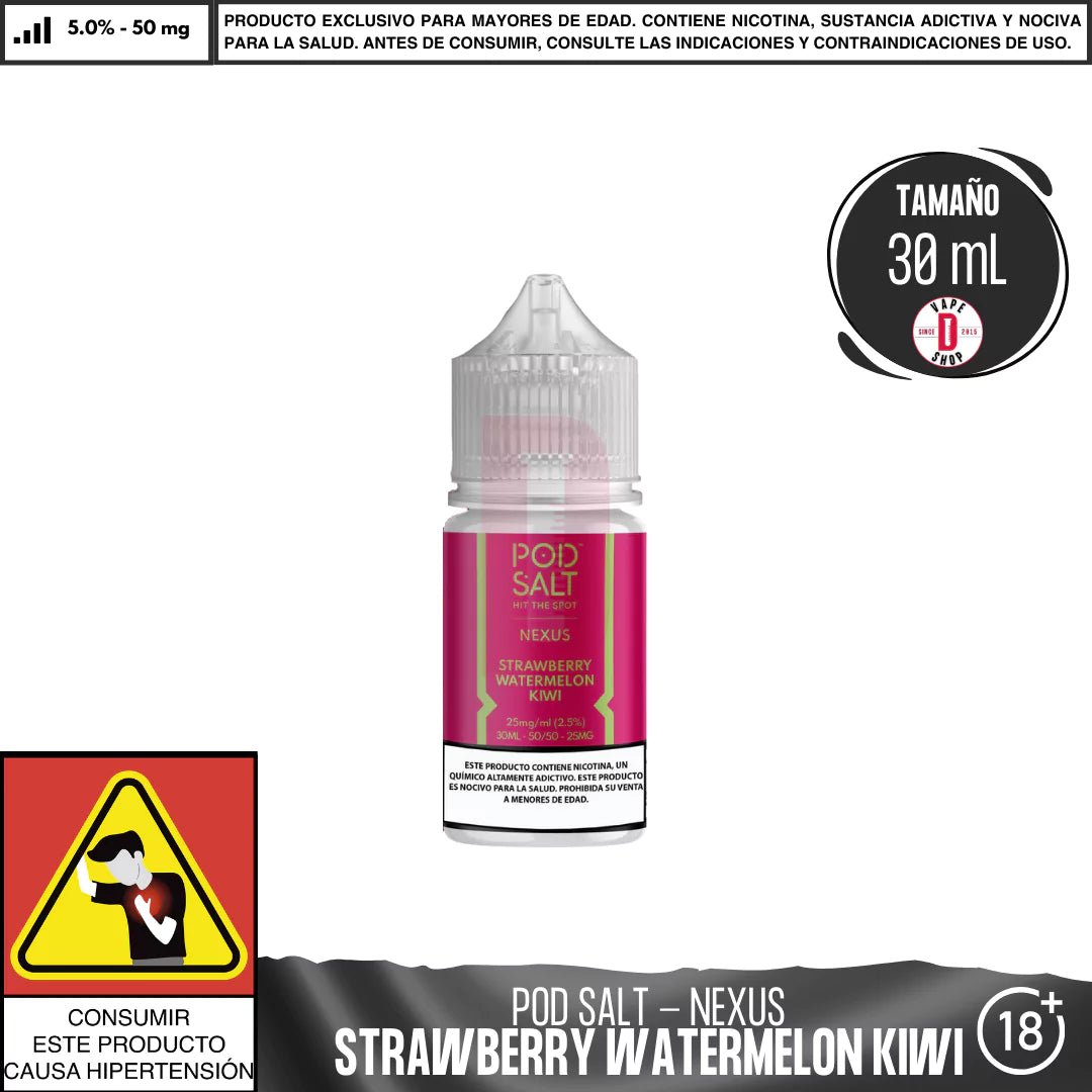 Strawberry Watermelon Kiwi Salts - Sales de Nicotina - Pod Salt | SN - POS - NEX - SWK - 50