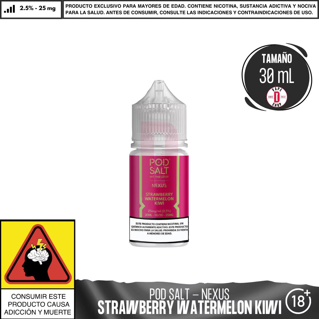 Strawberry Watermelon Kiwi Salts - Sales de Nicotina - Pod Salt | SN - POS - NEX - SWK - 25