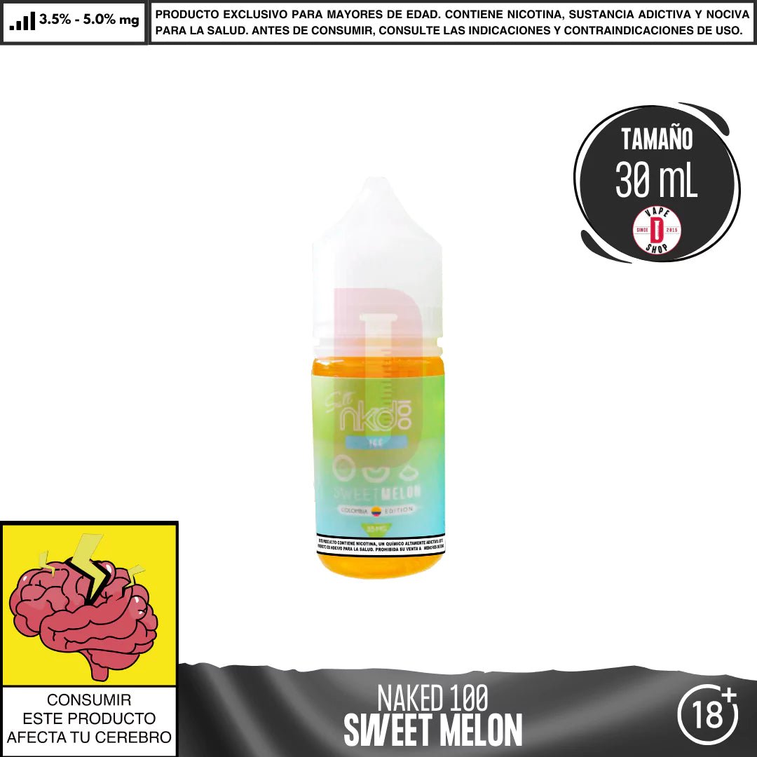 Sweet Melon Ice Salts - Sales de Nicotina - Naked 100 | SN - NA1 - SMI - 35